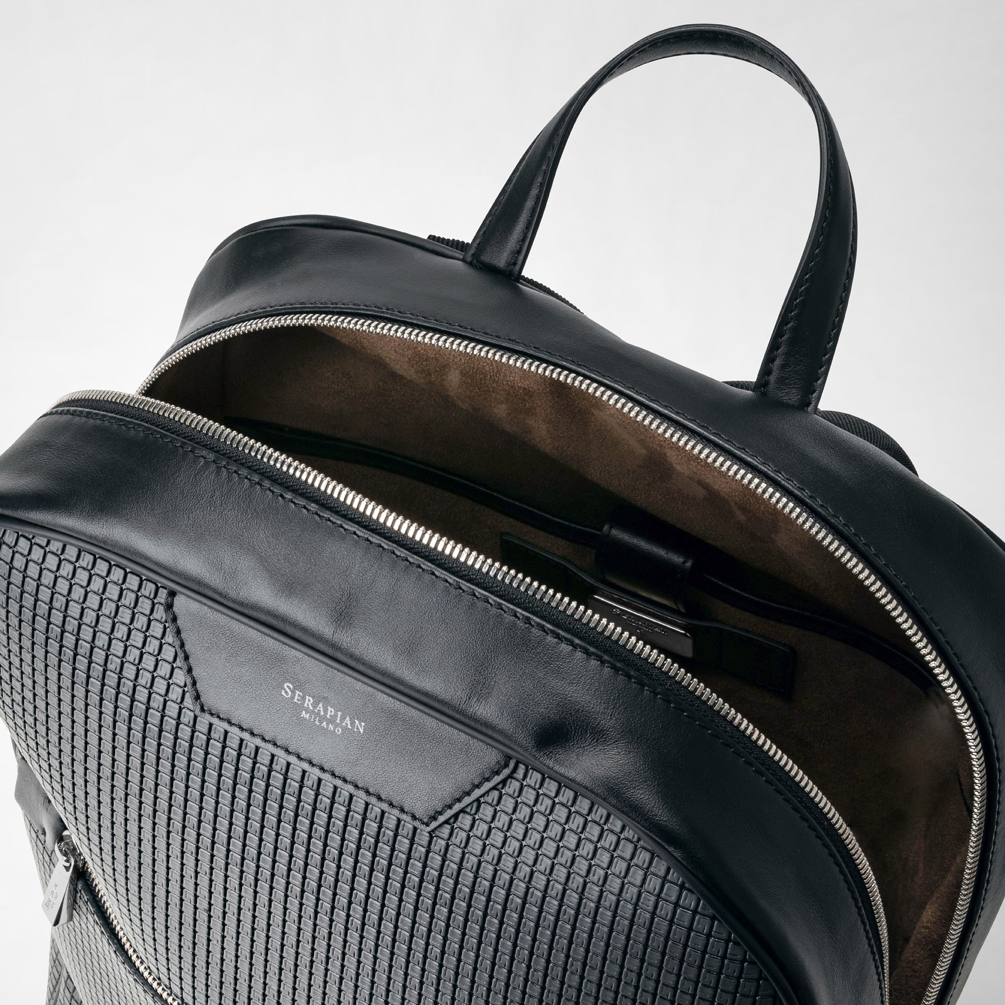 Backpack in gray asphalt Online Serapian Boutique black – stepan