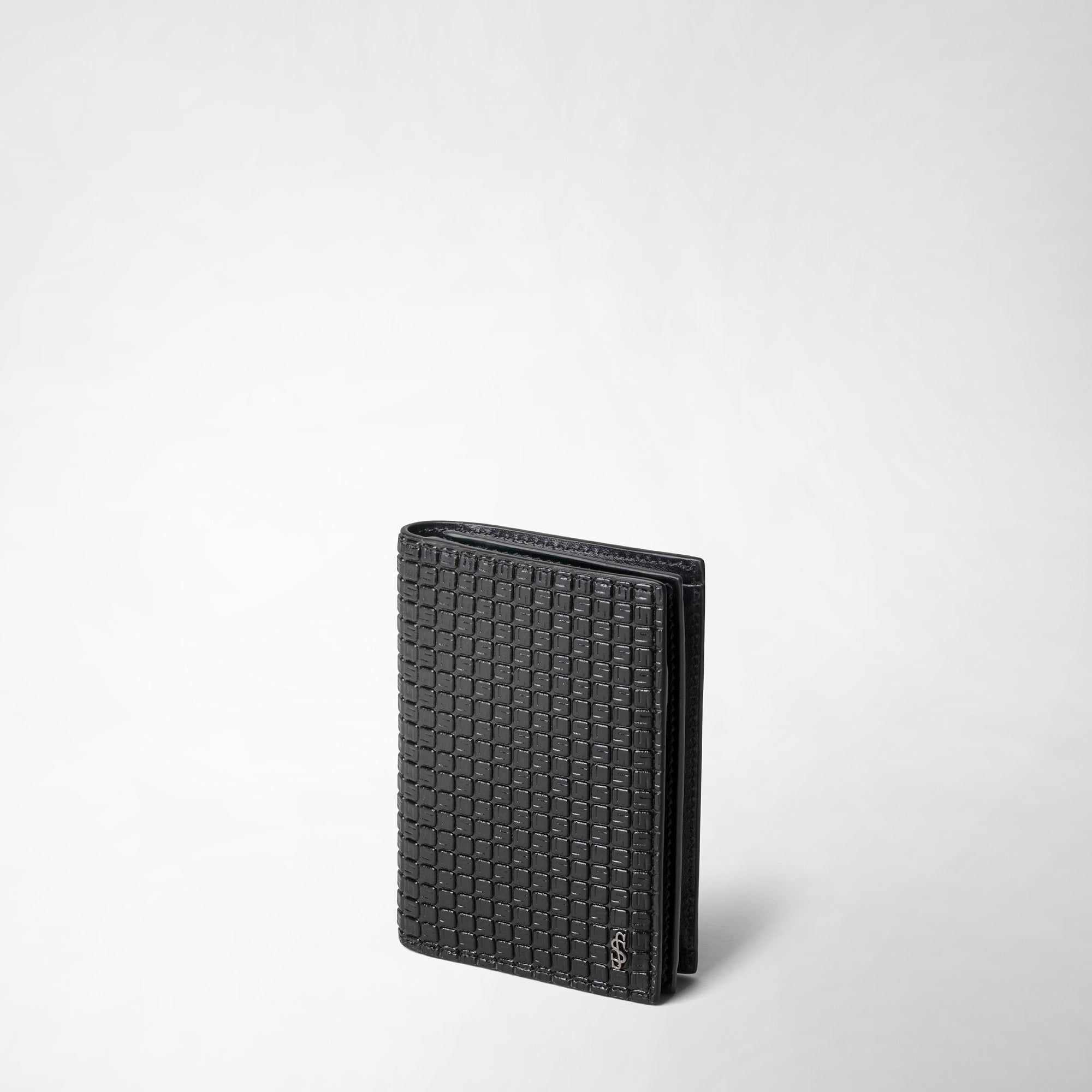 Serapian 4-Card Holder in Stepan, Man, Space Invaders Black