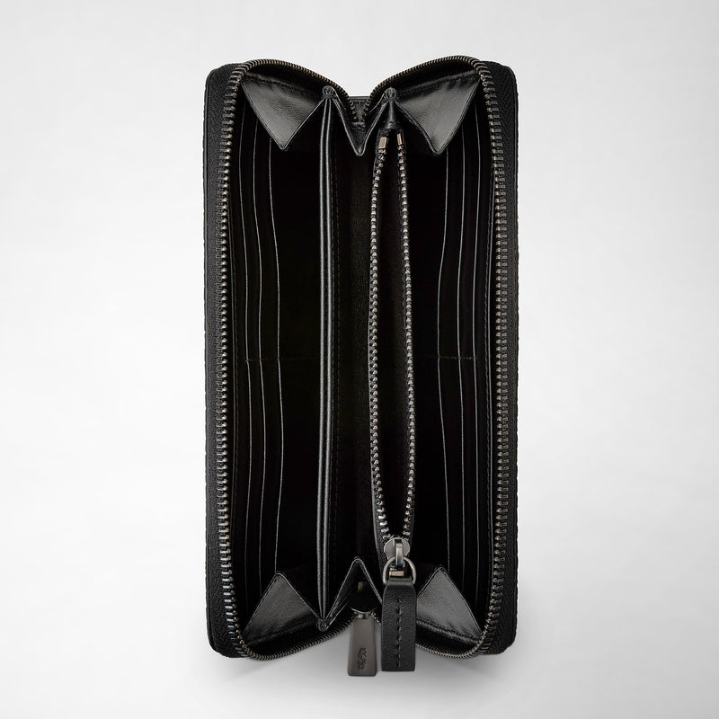 Zip-around wallet in stepan - black/eclipse black